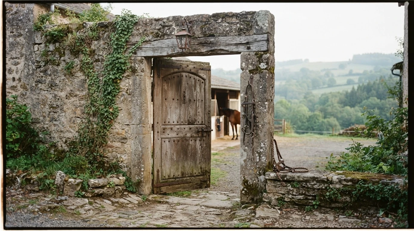 Entrée du Les prairies de La Narse, centre équestre à Gelles